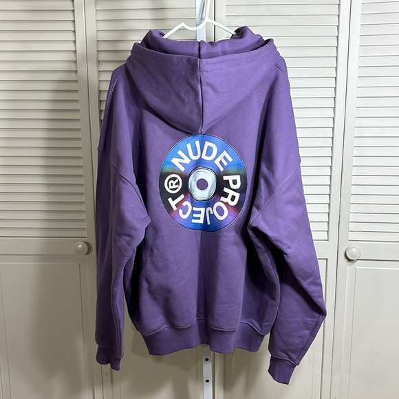 Nude Project Record Hood Lavander Purple Fleeced XXL - Picture 11 of 16